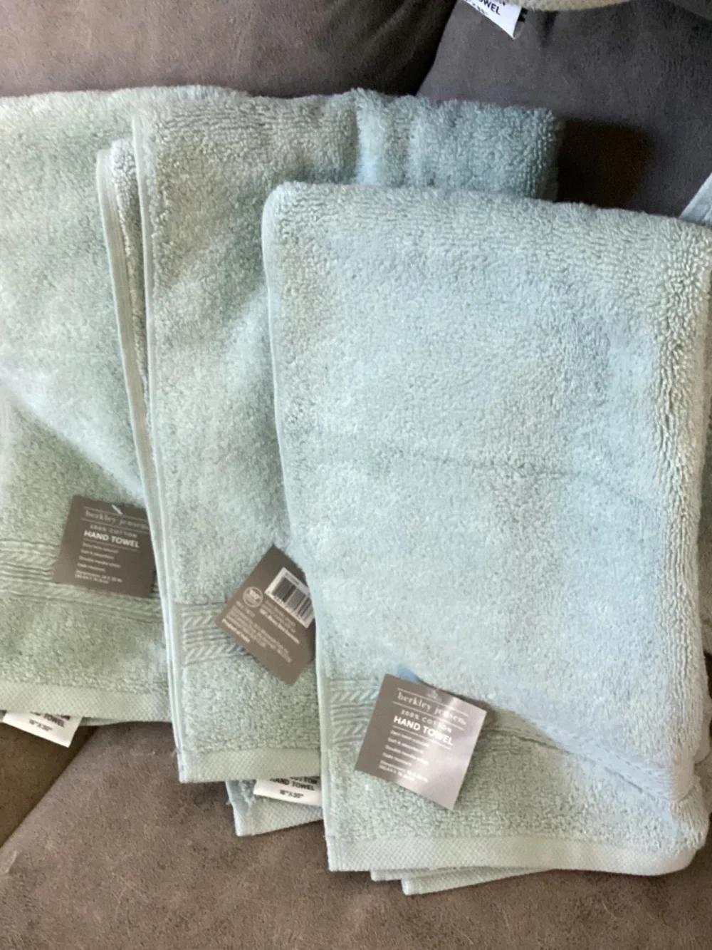 Berkley Jensen New Bath Towel set Light Sea foam green set 6